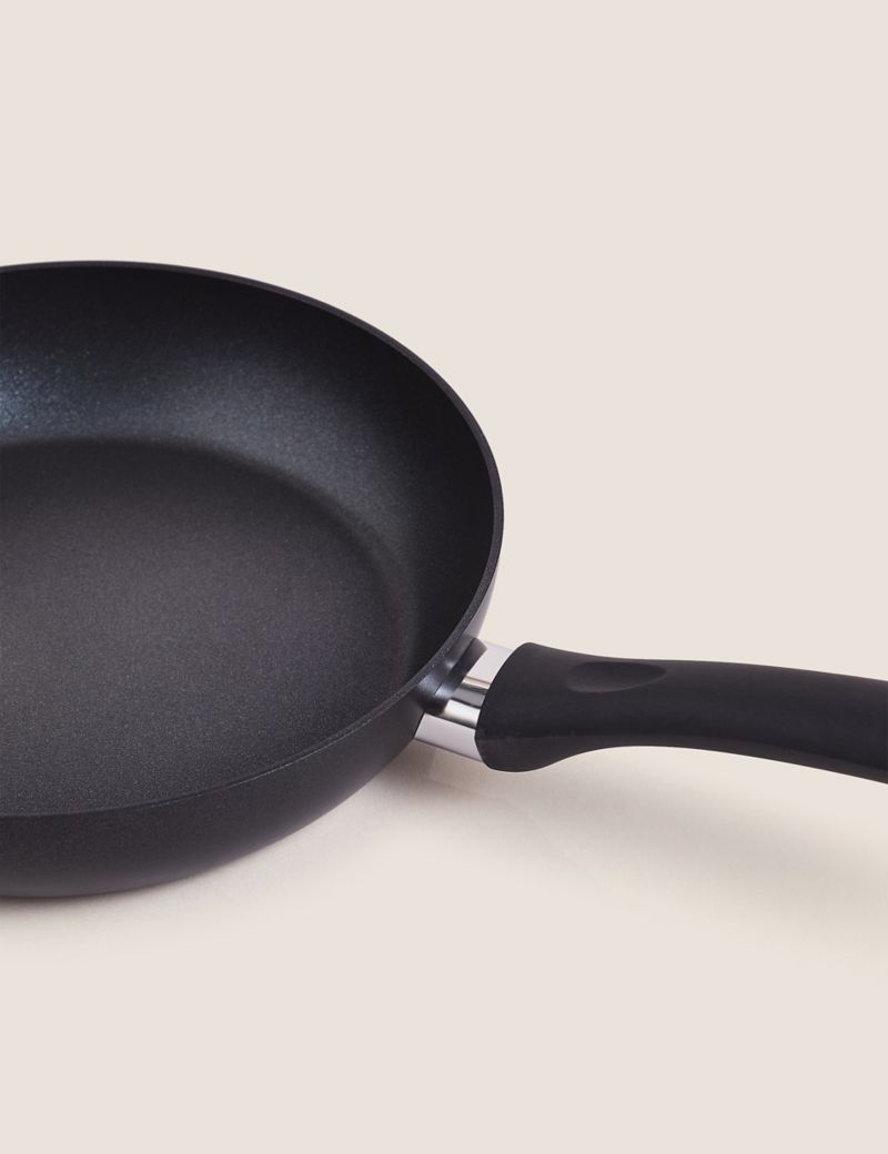 2 Piece Black Aluminium Non-Stick Frying Pan Set