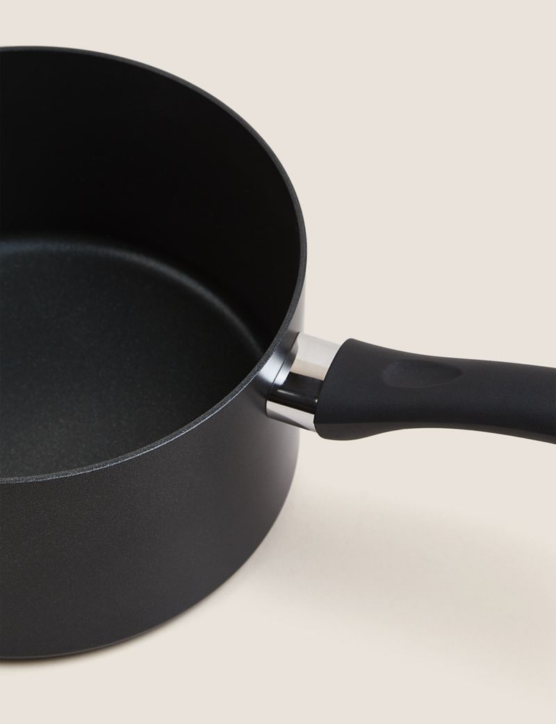 3 Piece Black Aluminium Non Stick Pan Set