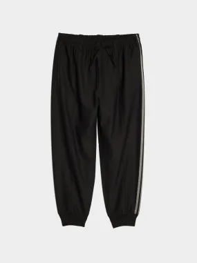 3-Stripes Refined Wool Cuffed Pant, Black