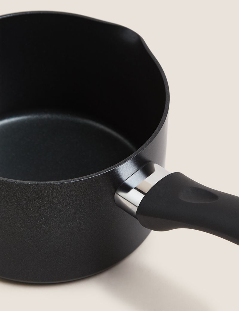 5 Piece Black Aluminium Non Stick Pan Set