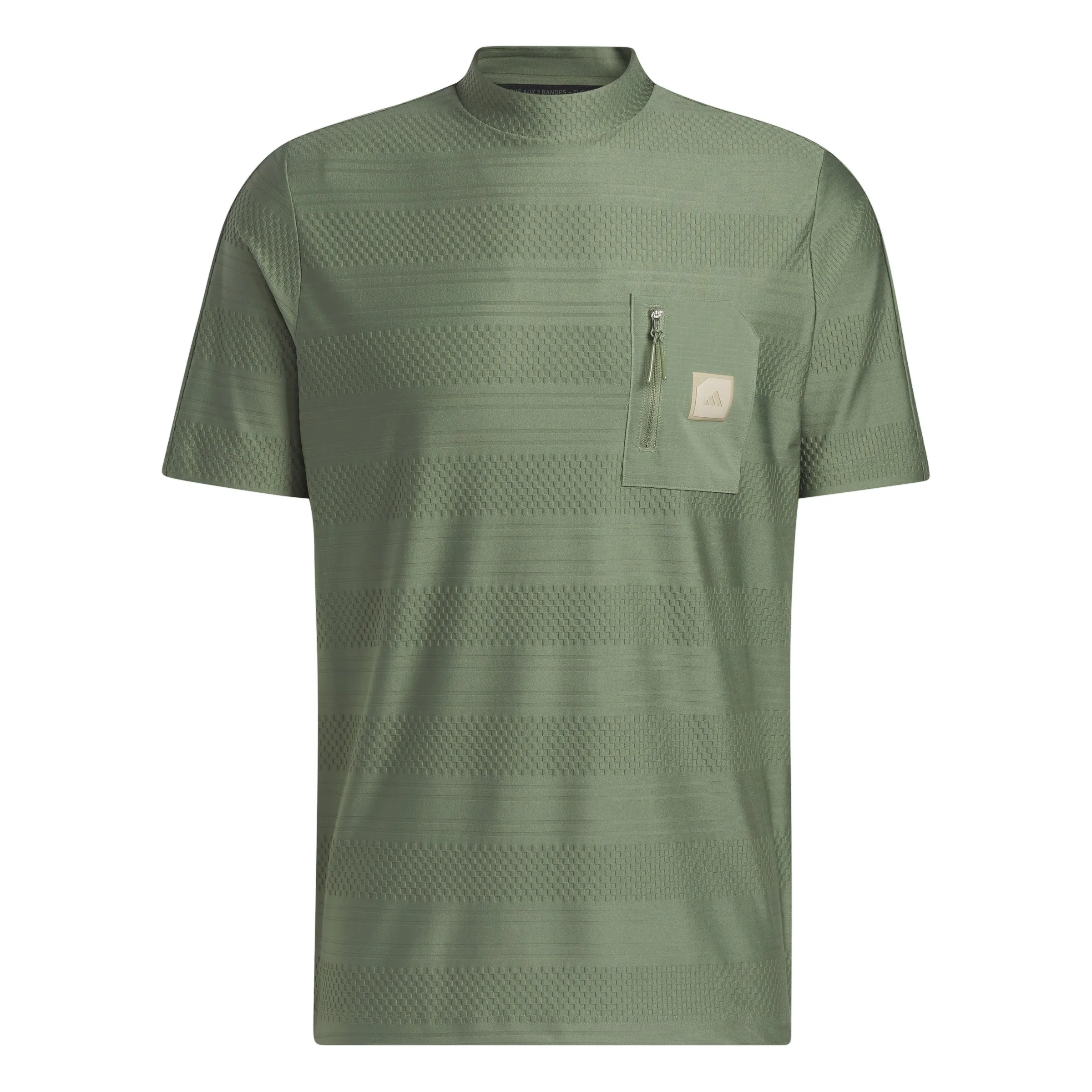 adidas Golf Shirt - adicross Mock Neck Polo - Natural Green SS23