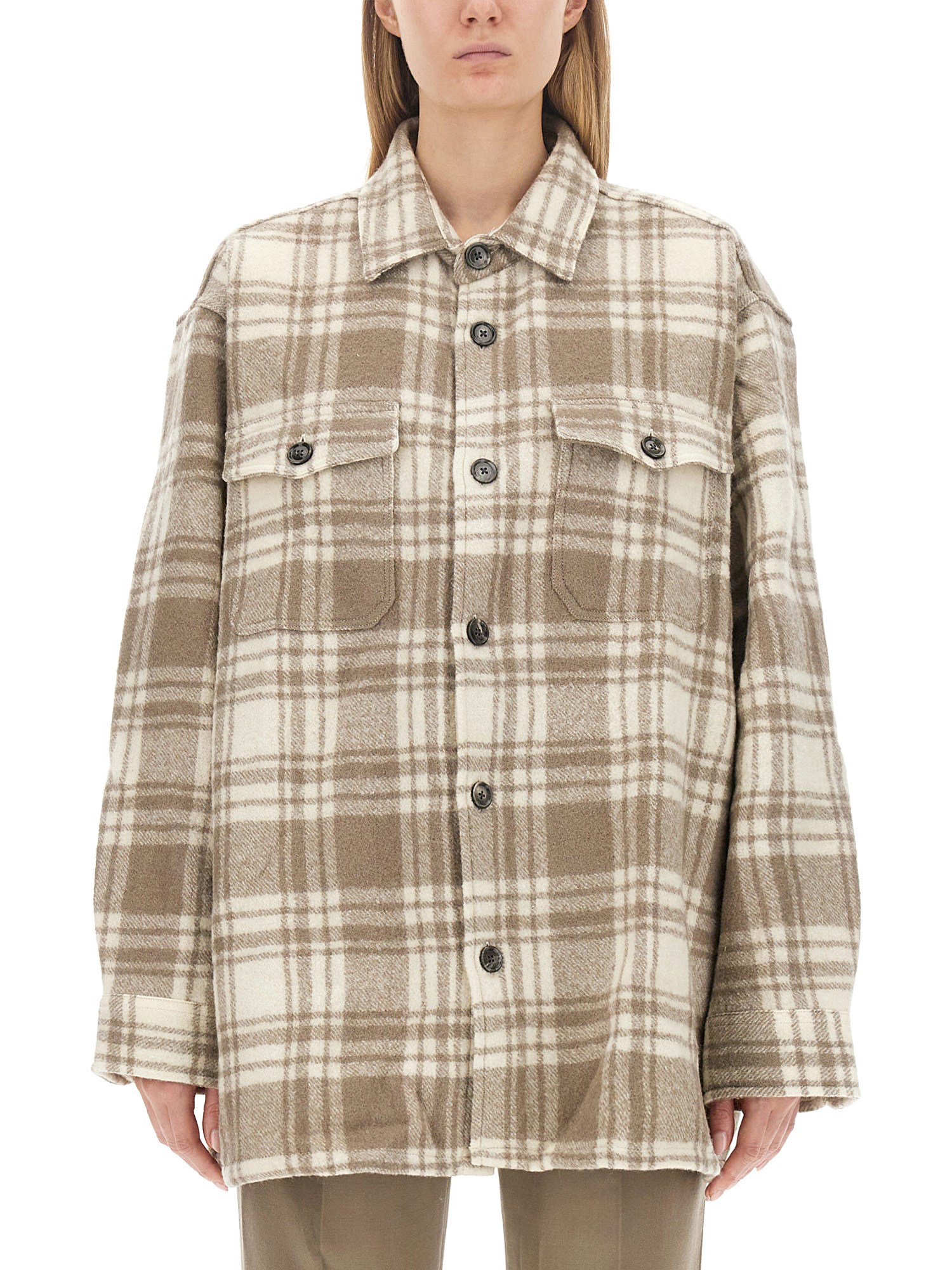 AMI PARIS    OVERSIZED WOOL SHIRT