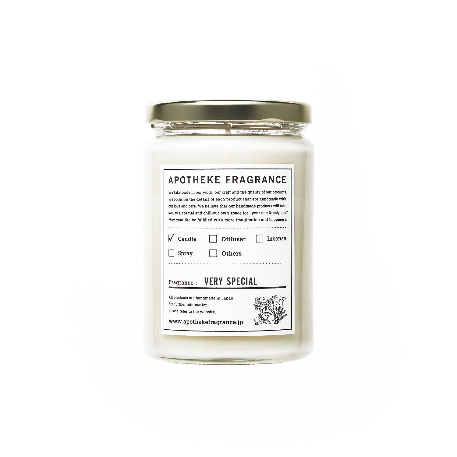 Apotheke Fragrance Glass Jar Candle 