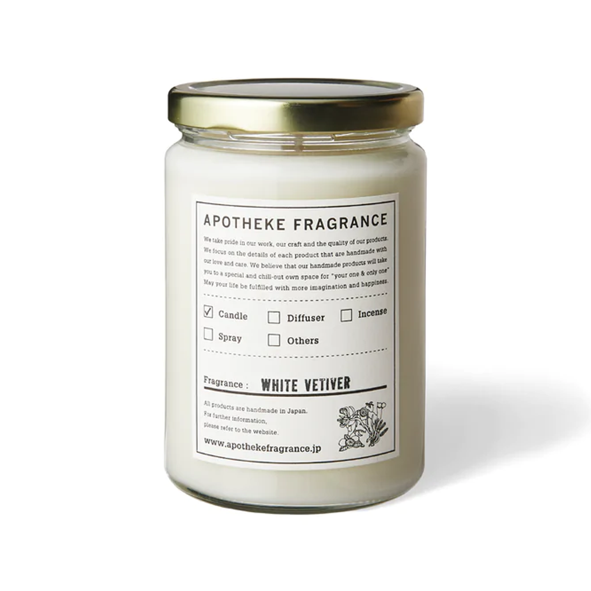 Apotheke Fragrance Glass Jar Candle 