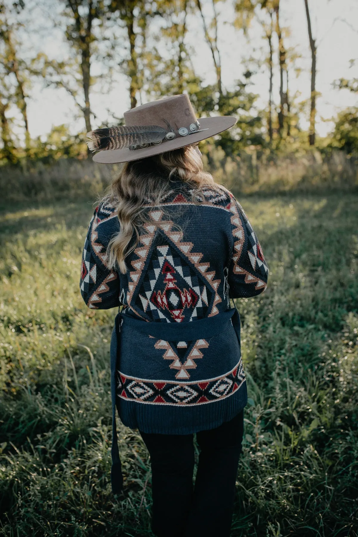 'Arizona' Aztec Cardigan with Waist Tie (XS - XXL)