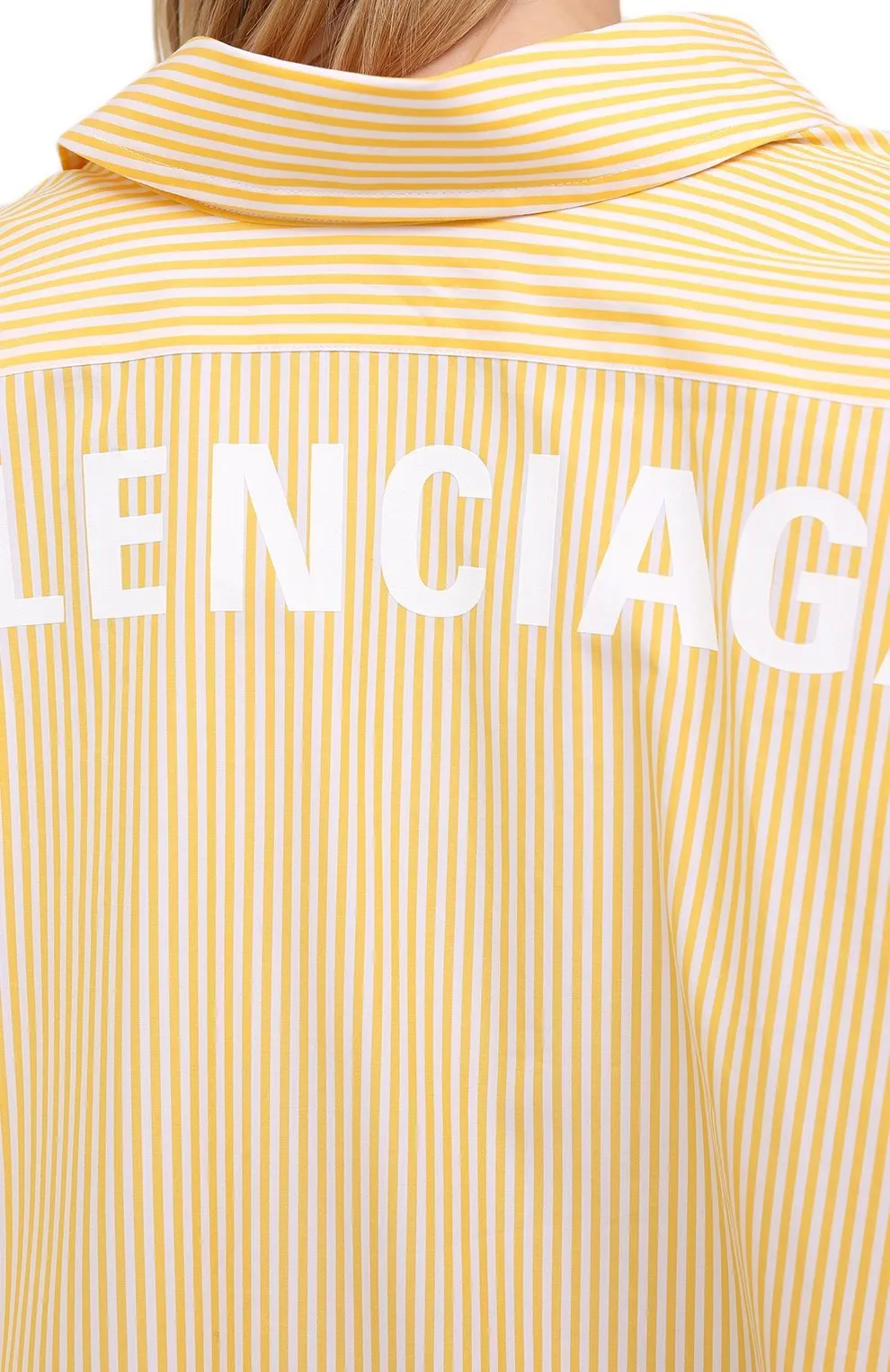 BALENCIAGA  |Stripes Casual Style Long Sleeves Cotton Office Style