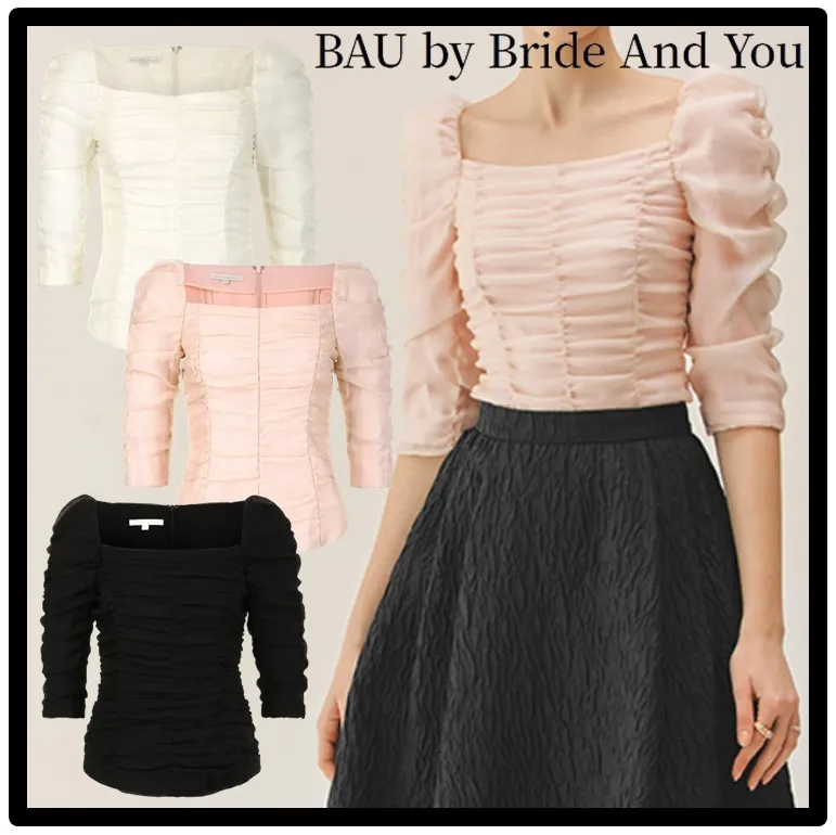 BAU by Bride And You  |Casual Style Logo Shirts & Blouses