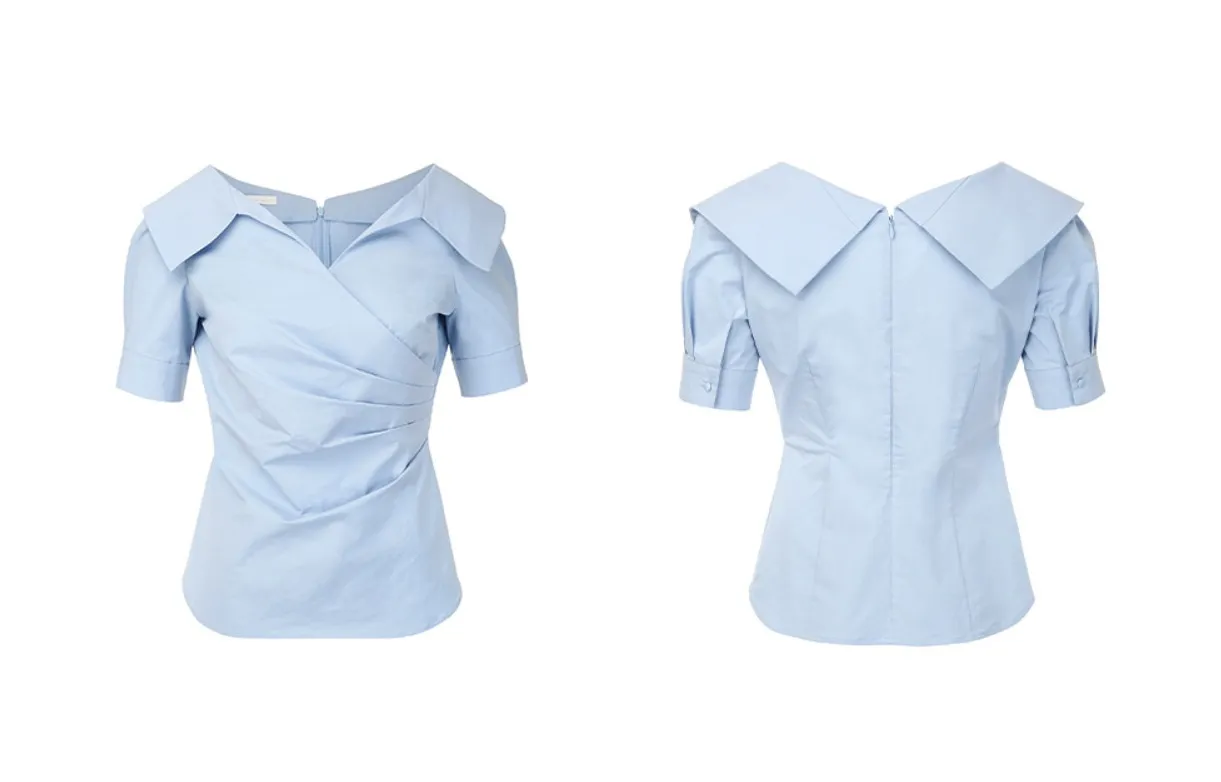 BAU by Bride And You  |Casual Style Short Sleeves Logo Shirts & Blouses