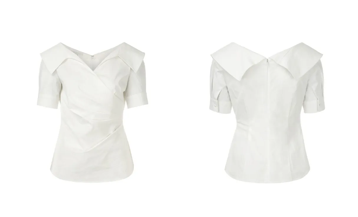 BAU by Bride And You  |Casual Style Short Sleeves Logo Shirts & Blouses