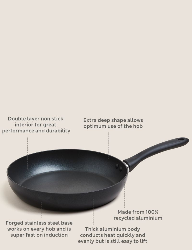 Black Aluminium 28cm Non-Stick Frying Pan