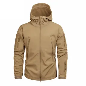 Blouson tactique, polaire / softshell à capuche imperméable pour homme NANCY TINO - Tactical