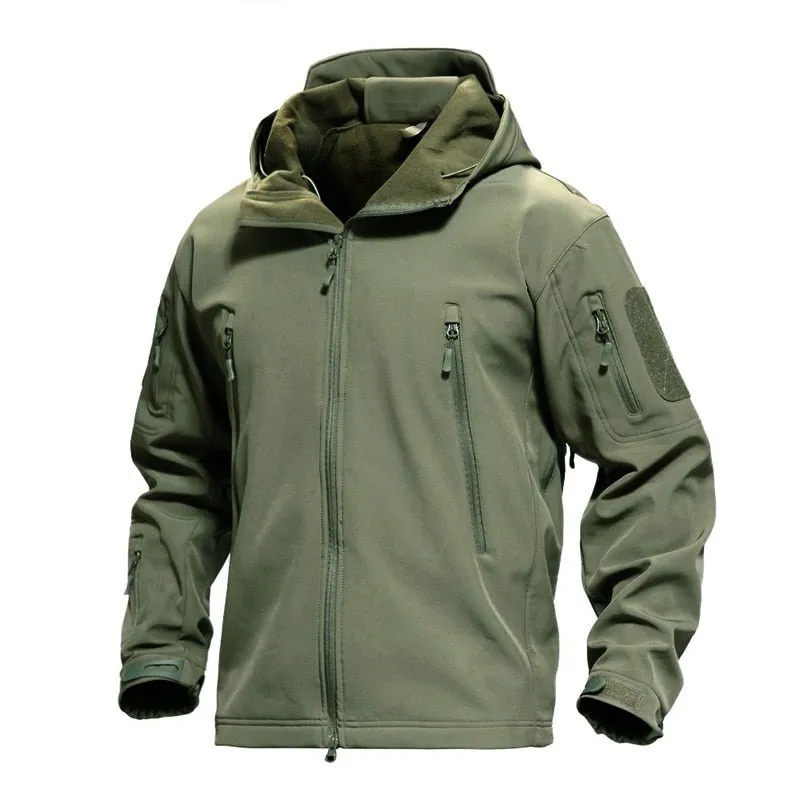 Blouson tactique, polaire / softshell à capuche imperméable pour homme NANCY TINO - Tactical