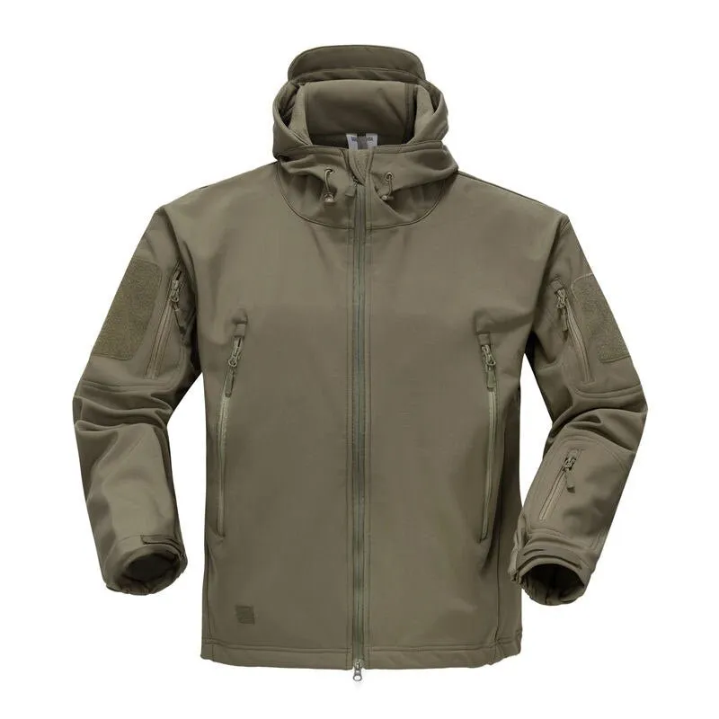 Blouson tactique, polaire / softshell à capuche imperméable pour homme NANCY TINO - Tactical