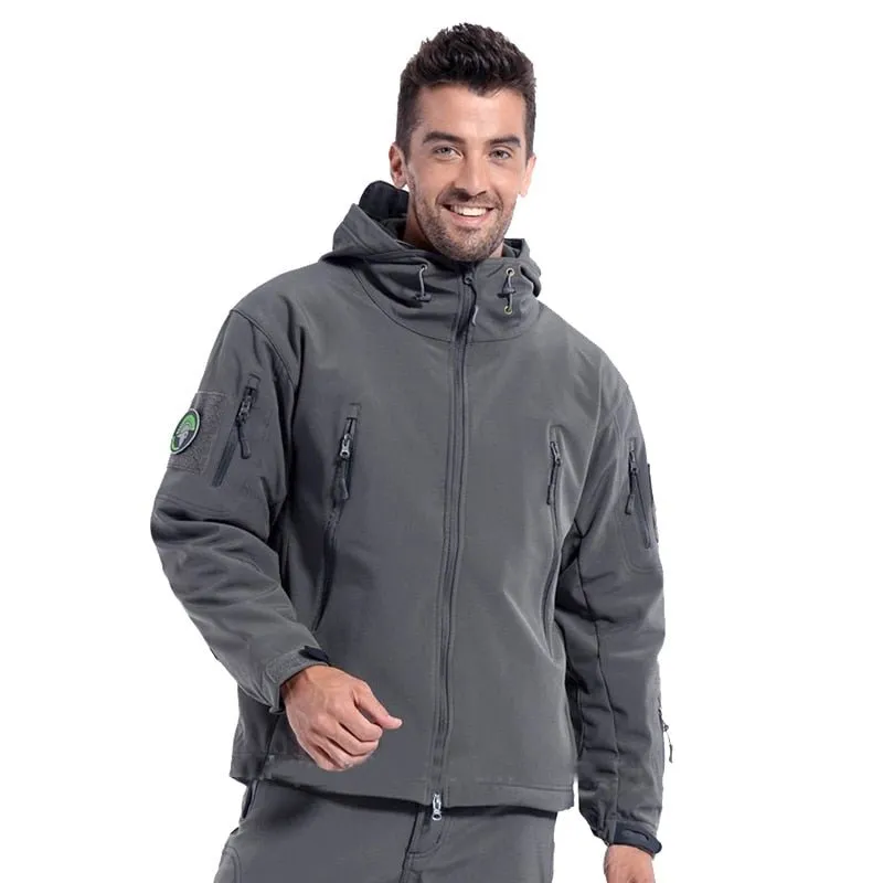 Blouson tactique, polaire / softshell à capuche imperméable pour homme NANCY TINO - Tactical