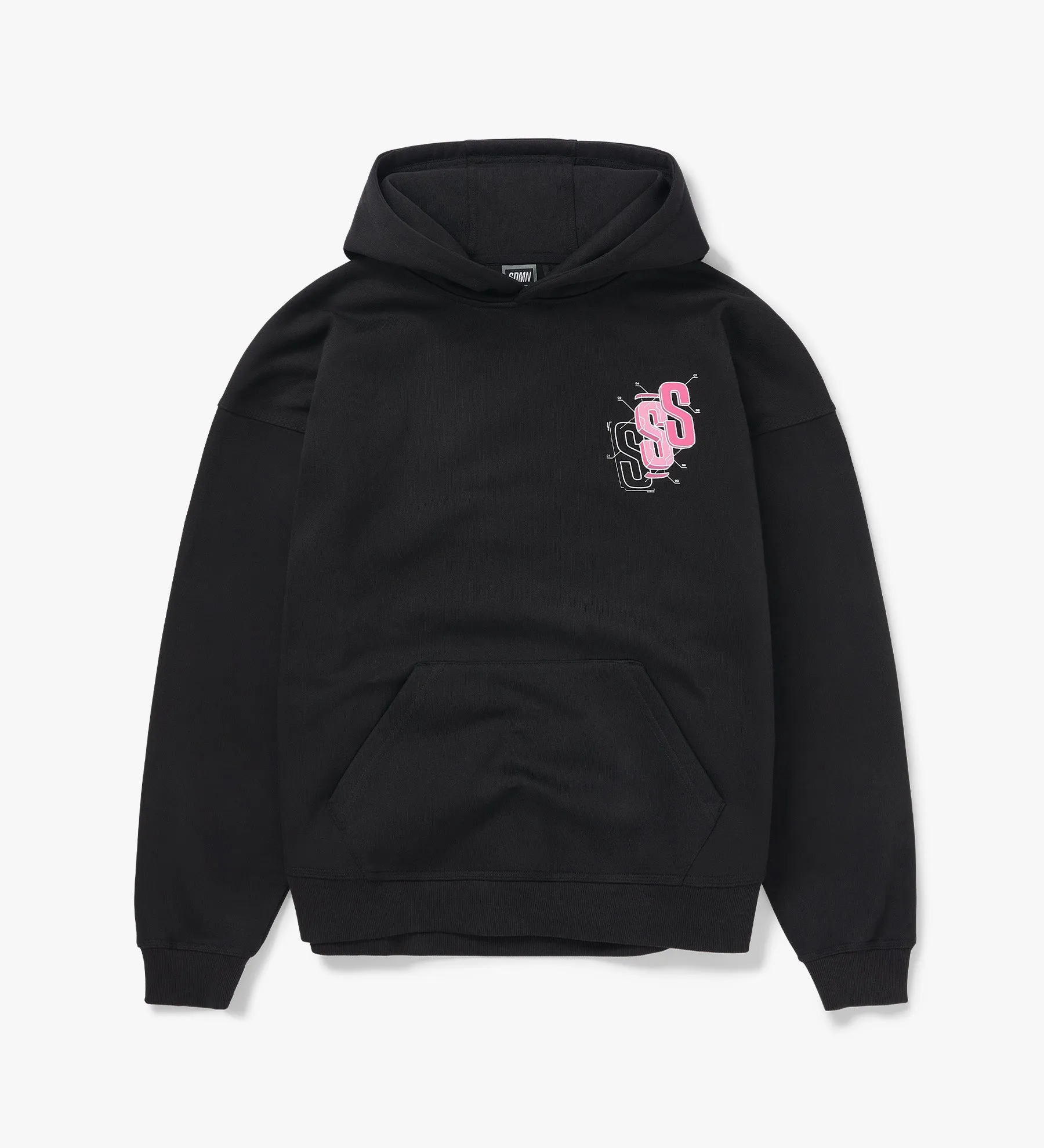 Blueprint Hoodie [Black/Hot Pink]