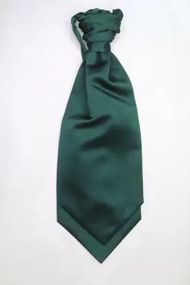 Bottle green ruche cravat