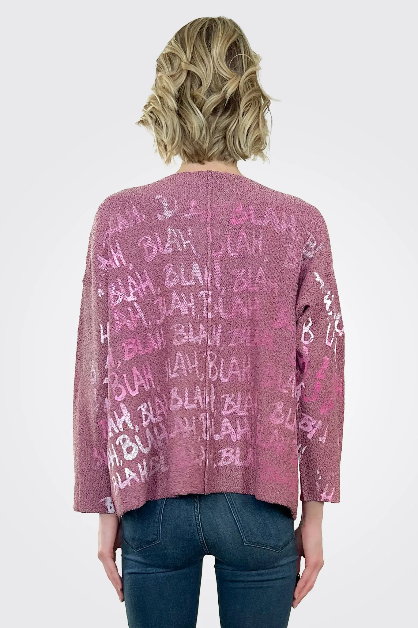 Button 'Blah' Cardigan - Rose Ombre