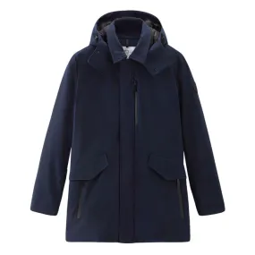 Cappotto Barrow Mac in Tech Softshell Uomo Melton Blue