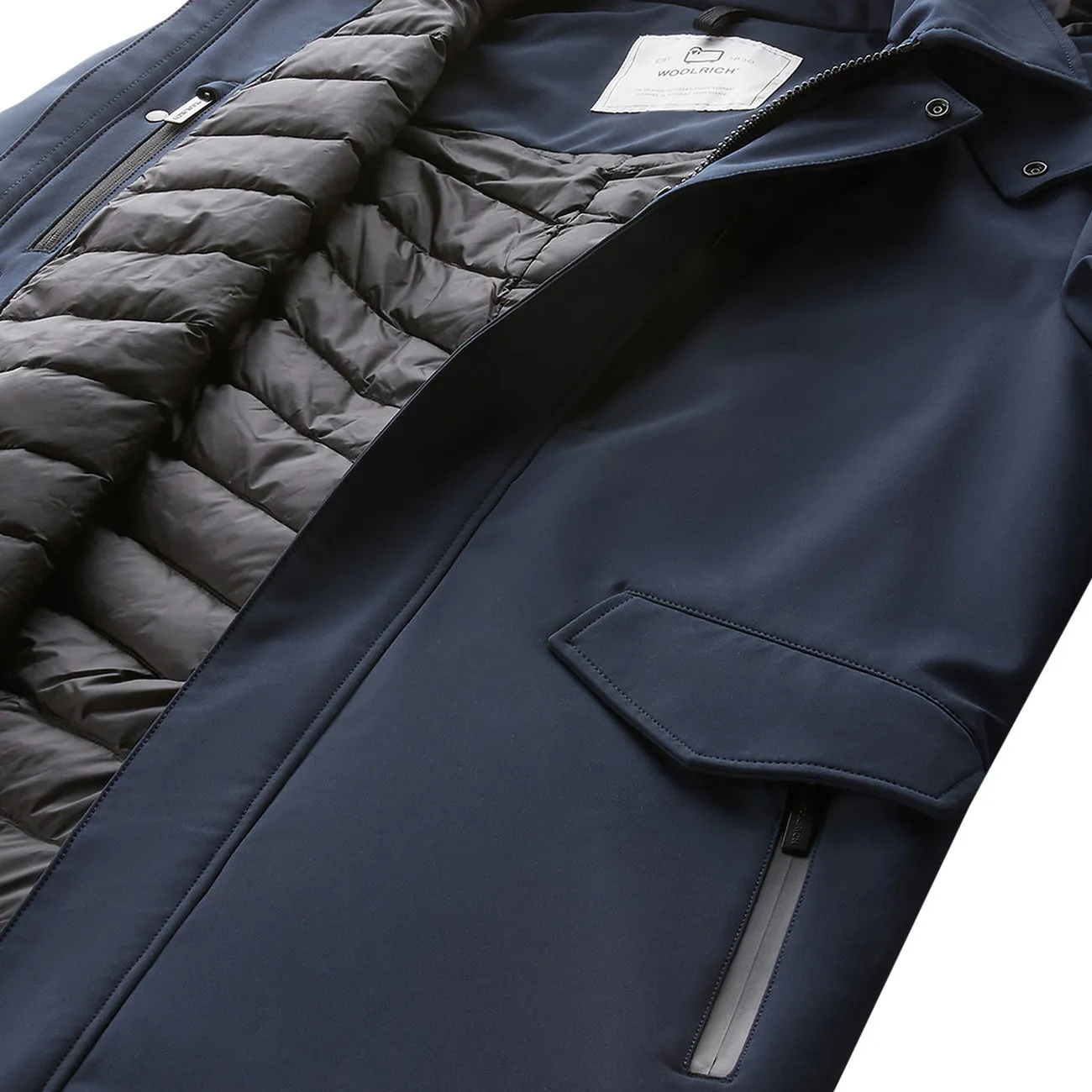 Cappotto Barrow Mac in Tech Softshell Uomo Melton Blue