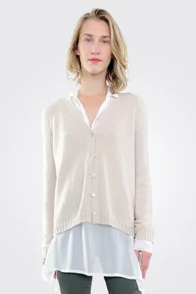 Cashmere Cardigan - Pearl