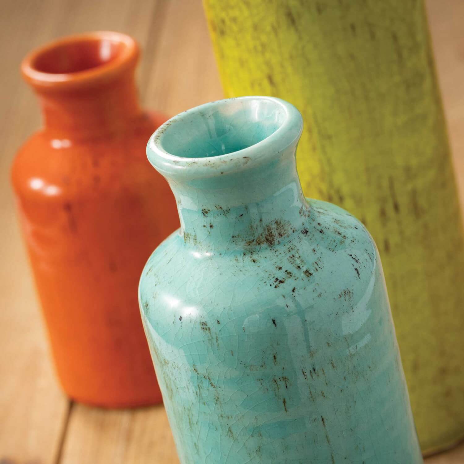 Colorful Bottle Vase Set Of 3