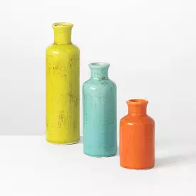 Colorful Bottle Vase Set Of 3