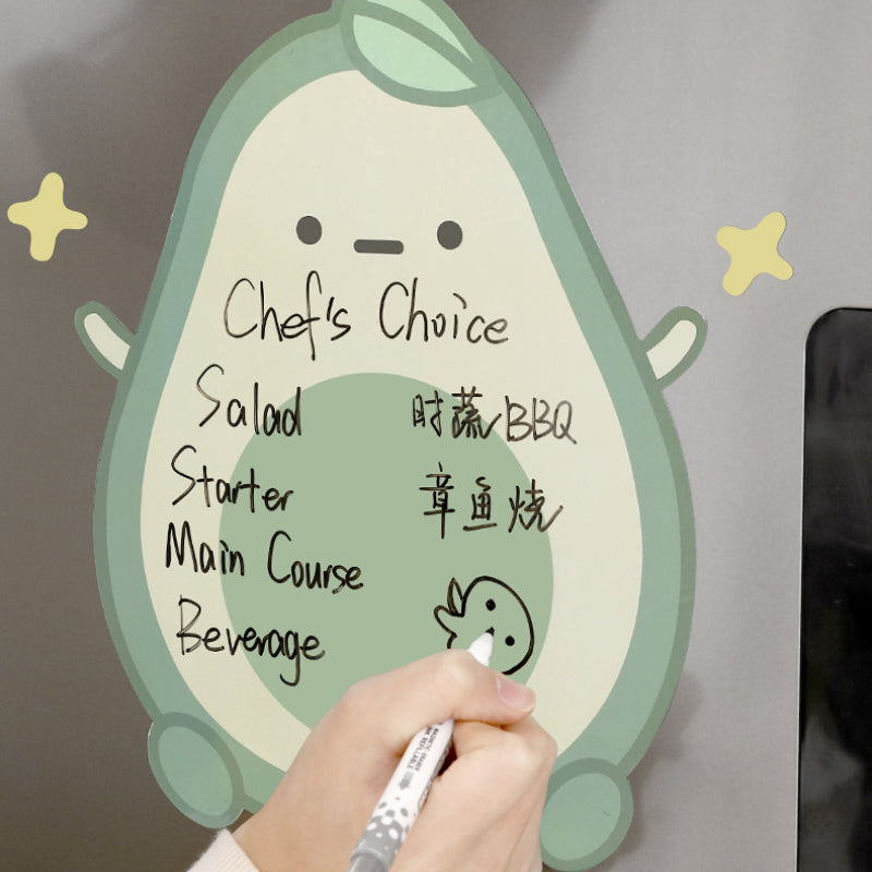 Cute Magnetic Fridge Avocado Notes Board ON665