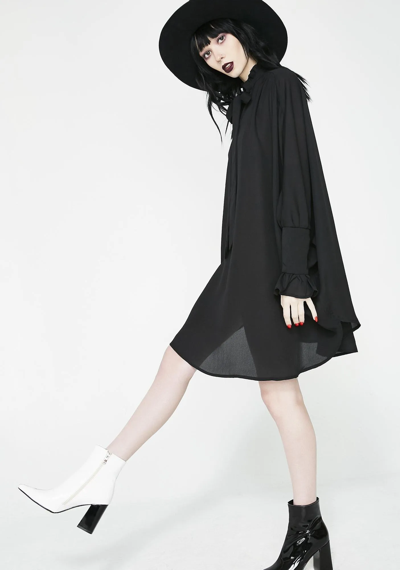 DOLLS KILL  |Casual Style Chiffon Long Sleeves Plain Oversized