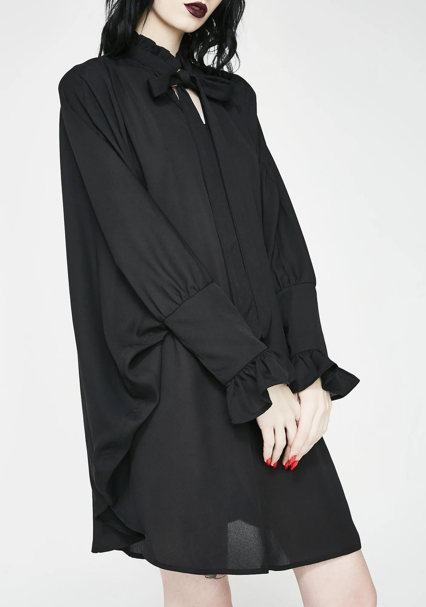 DOLLS KILL  |Casual Style Chiffon Long Sleeves Plain Oversized