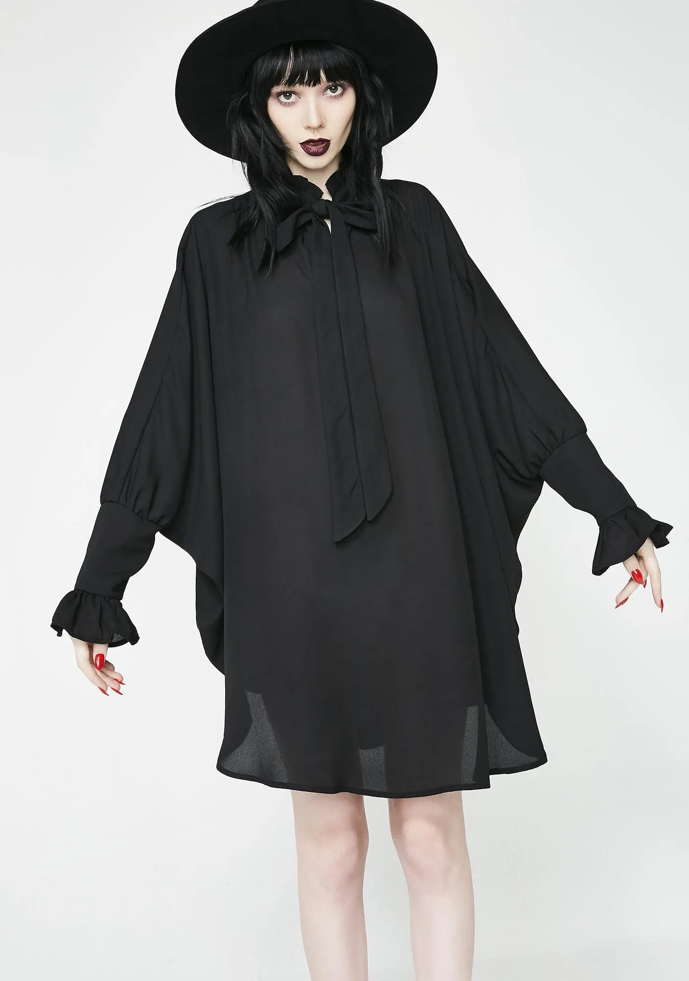 DOLLS KILL  |Casual Style Chiffon Long Sleeves Plain Oversized