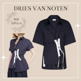 Dries Van Noten  |Casual Style Cotton Short Sleeves Office Style