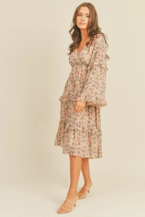 Floral Print Midi Dress