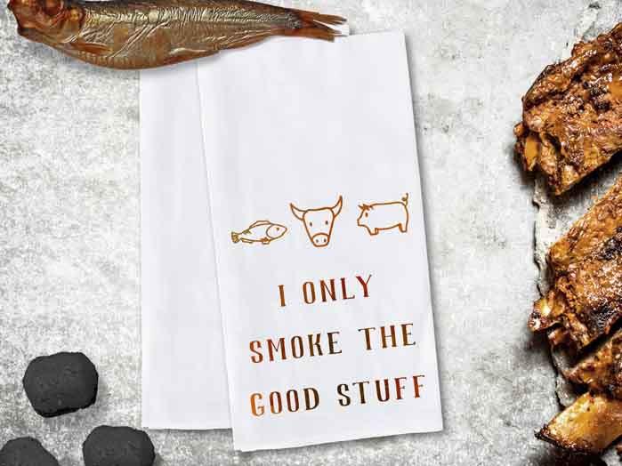 Funny Utility Towel for Grilling - Only Smoke the Good Stuff