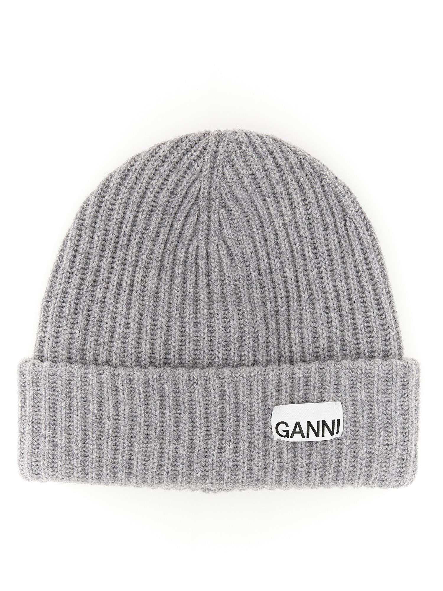 GANNI    WOOL CAP WITH LOGO