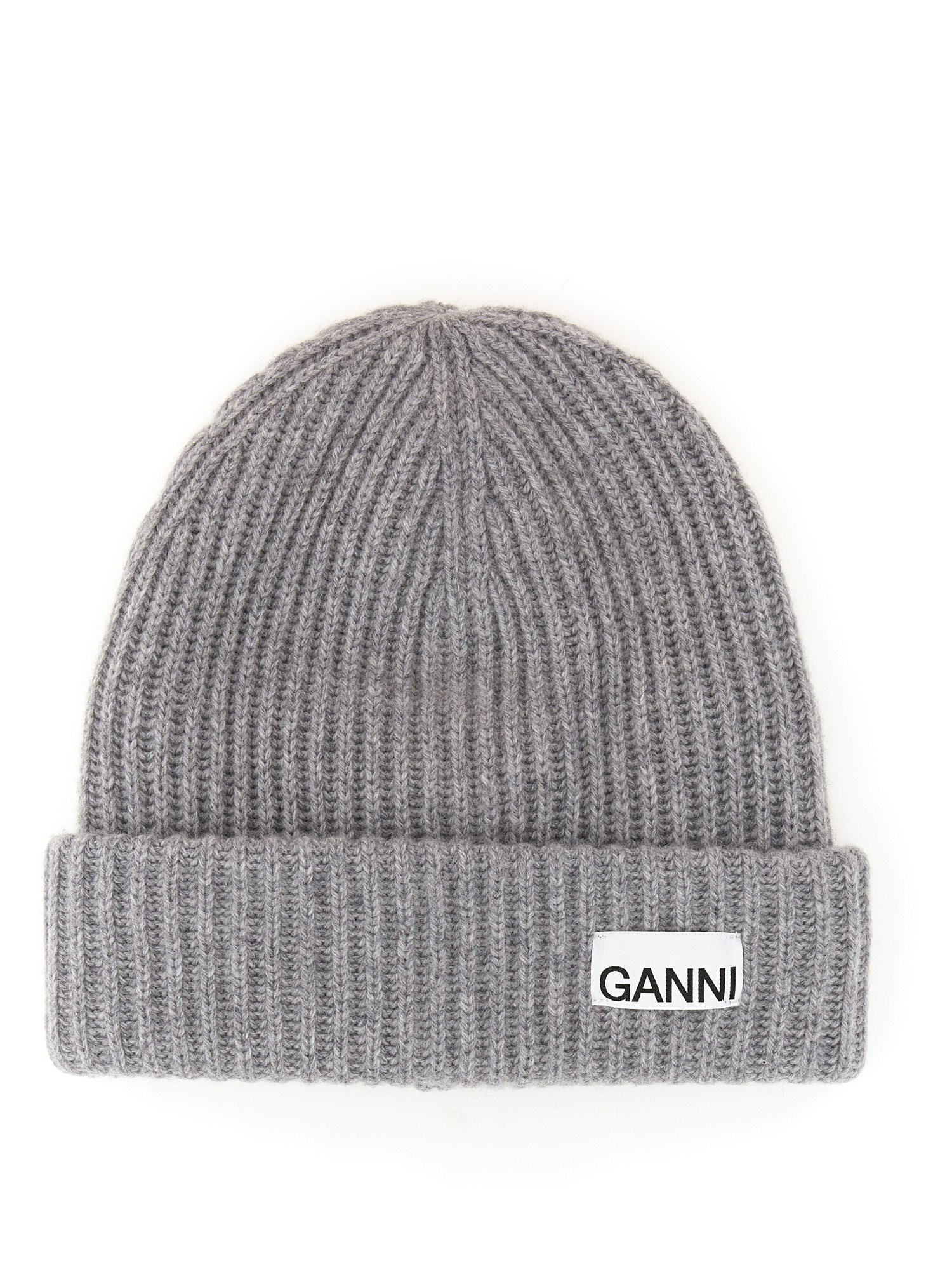 GANNI    WOOL CAP WITH LOGO