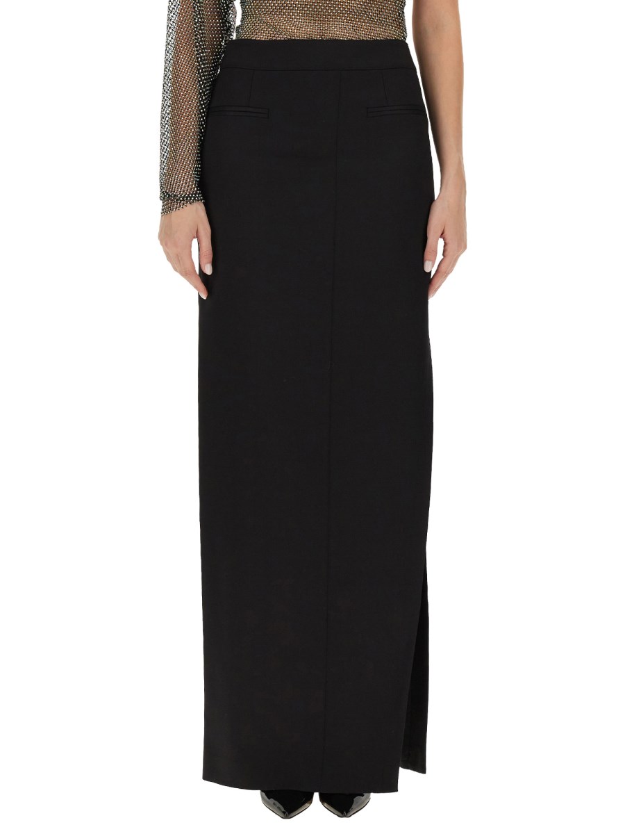 GENNY    WOOL SIDE SLIT SKIRT