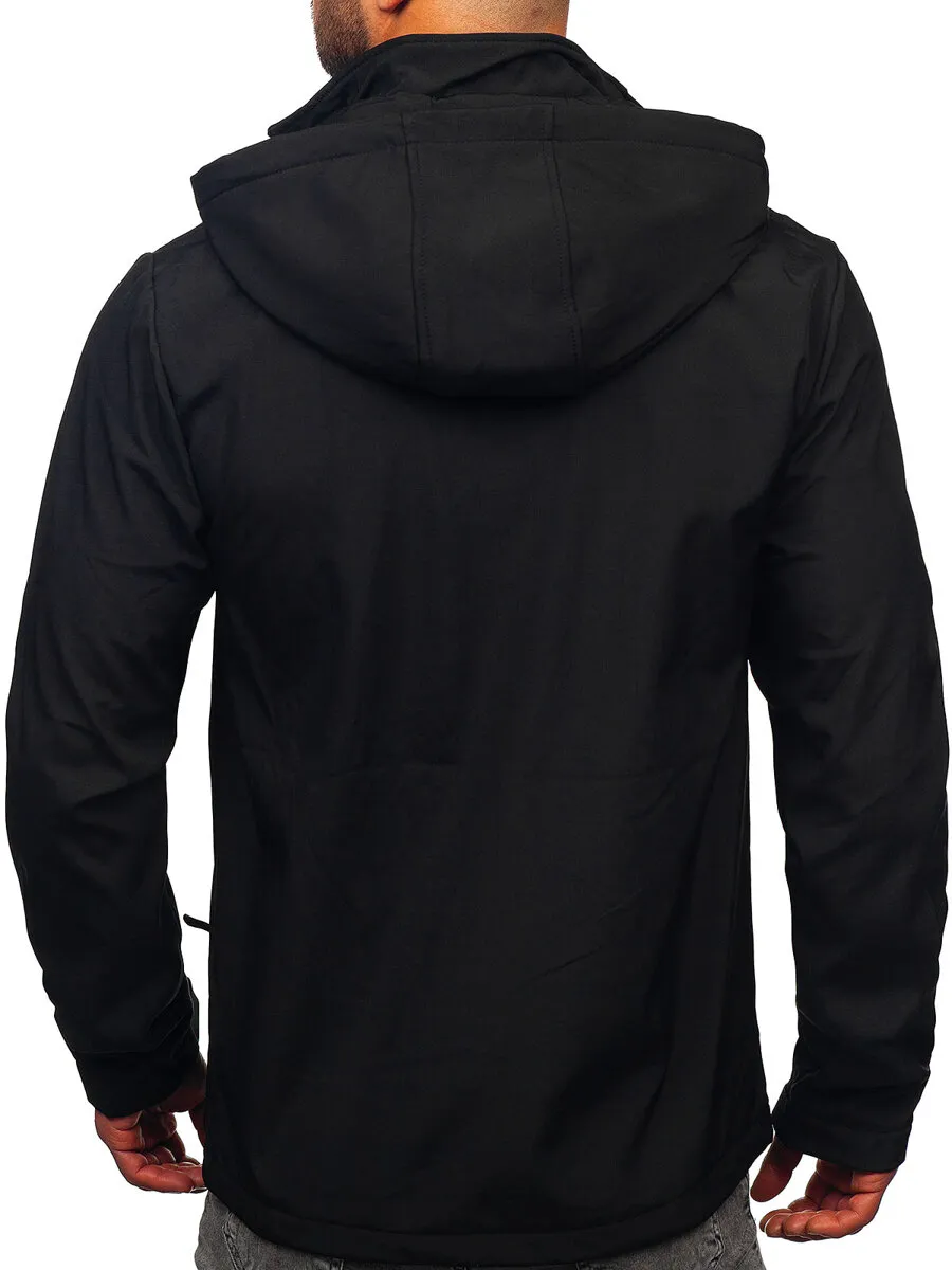 Giacca softshell di mezza stagione da uomo nero Bolf HSS036