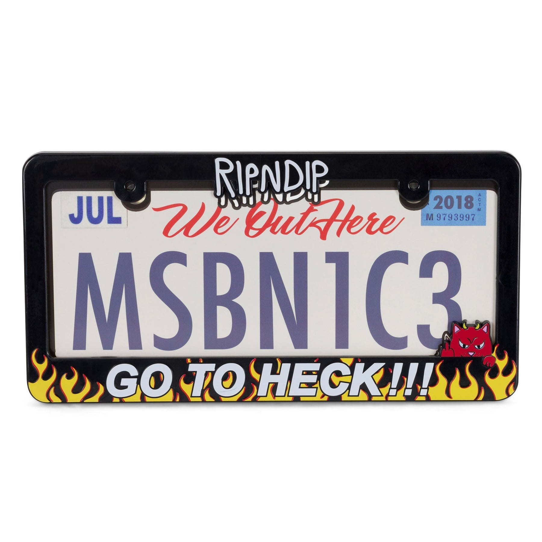 Go To Heck License Plate (Black/Red)