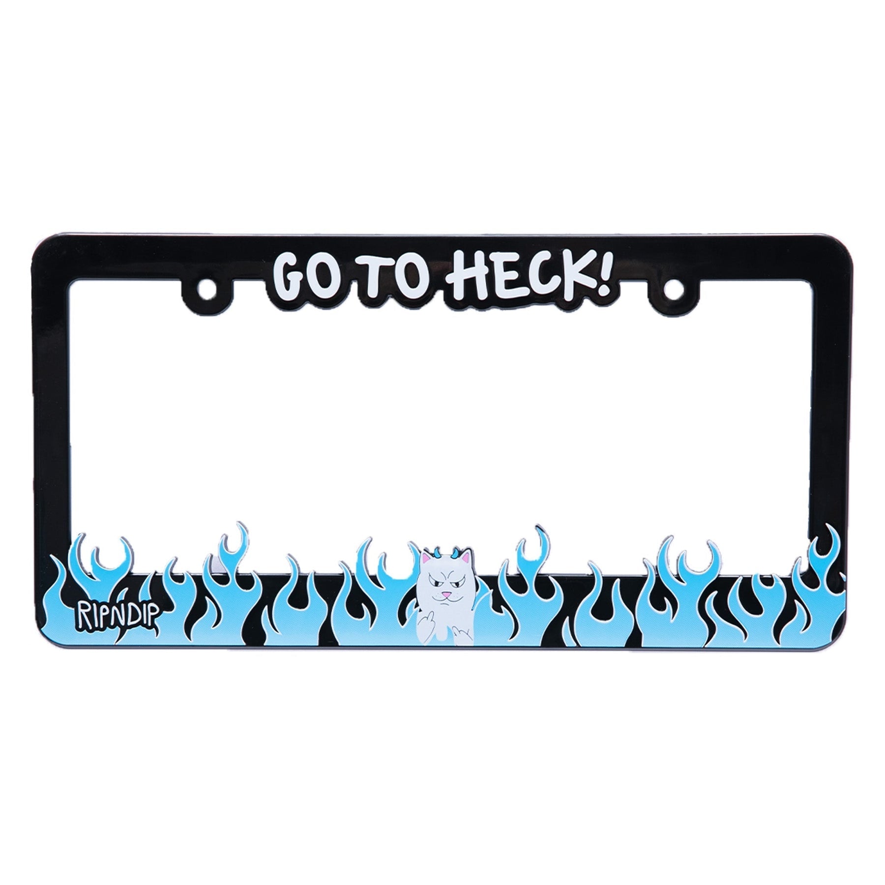 Go To Heck License Plate Frame (Black/Blue)