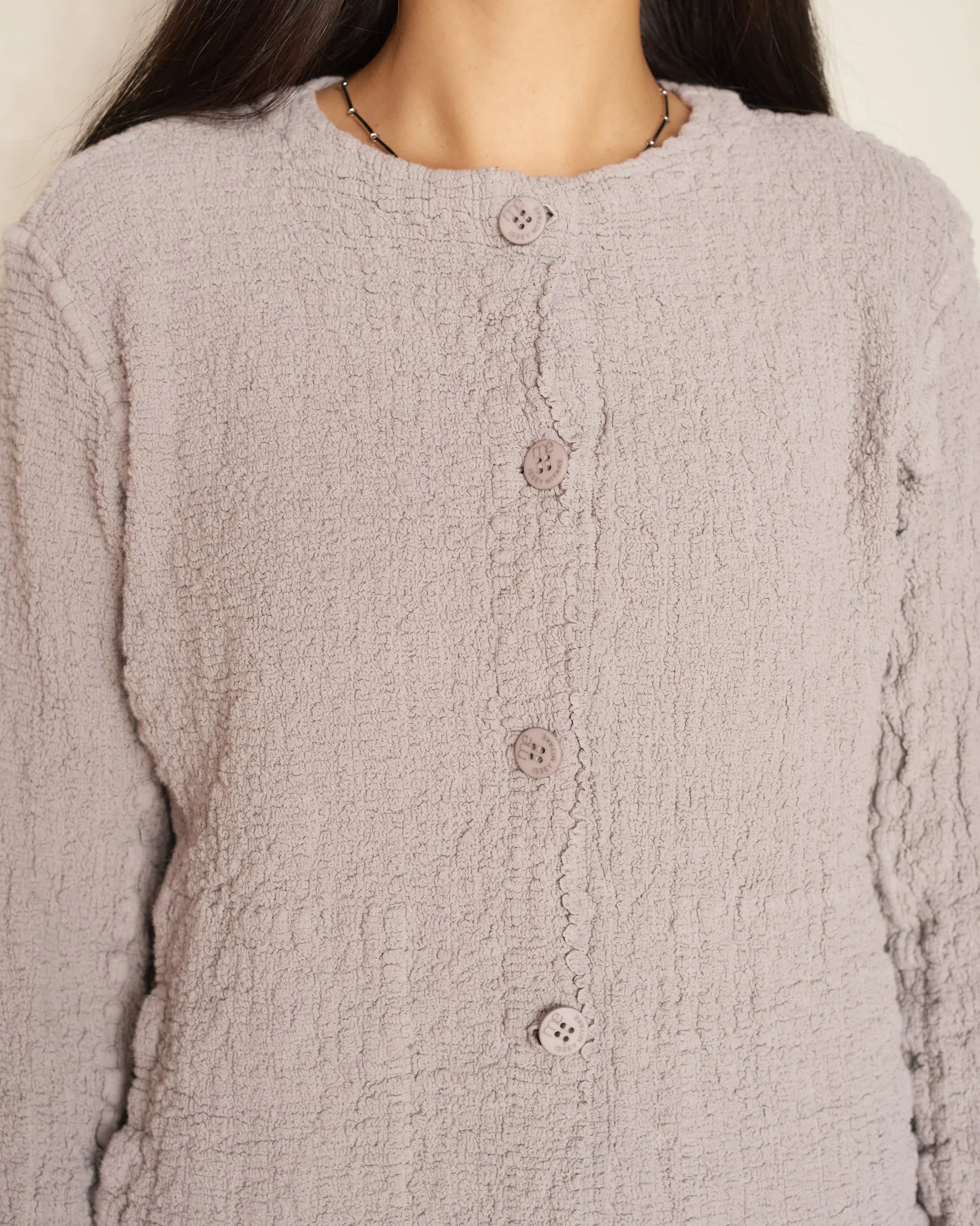 Grey Classic Cauliflower Cardigan