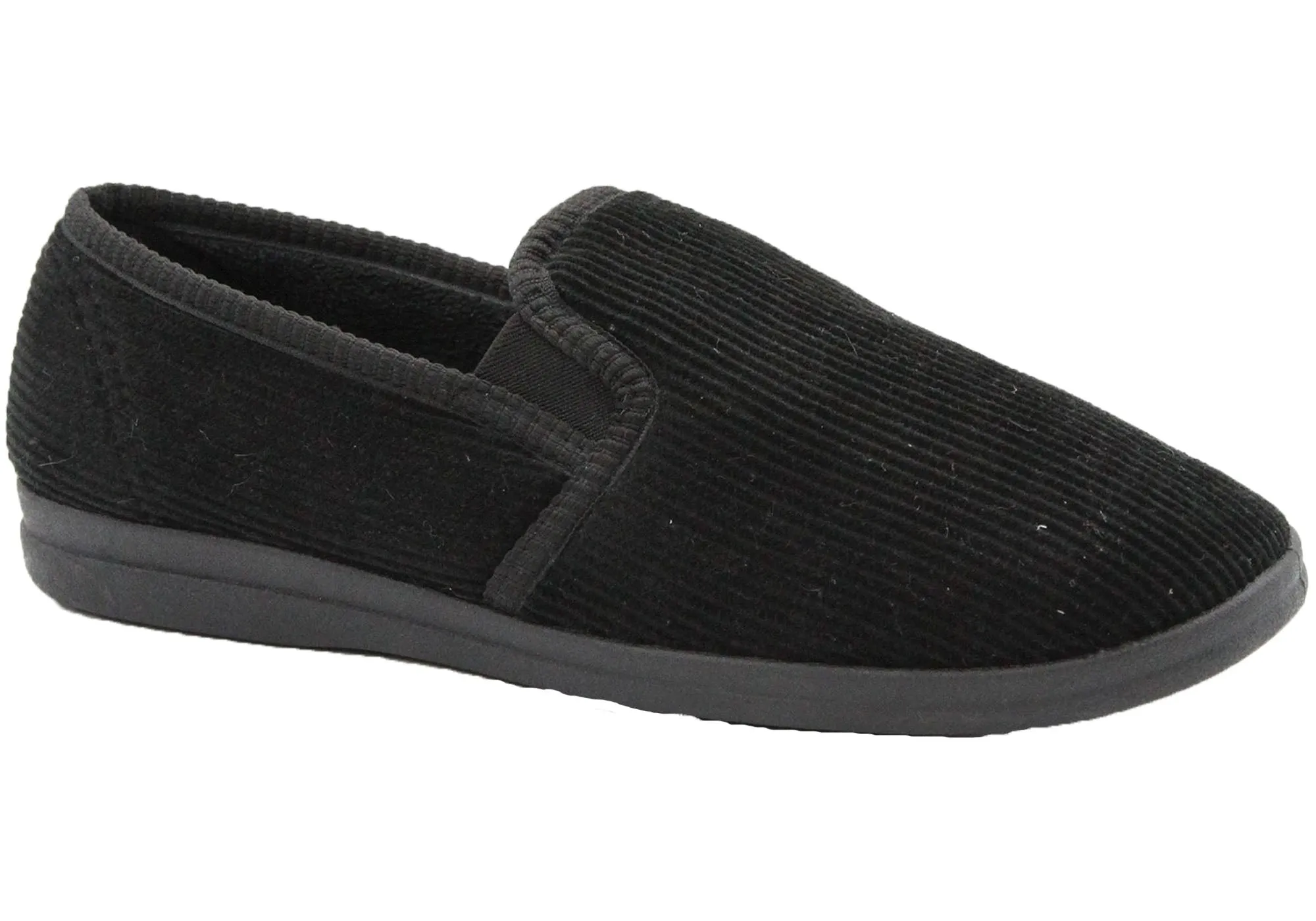 Grosby Blake 2 Mens Black Comfortable Indoor Slippers