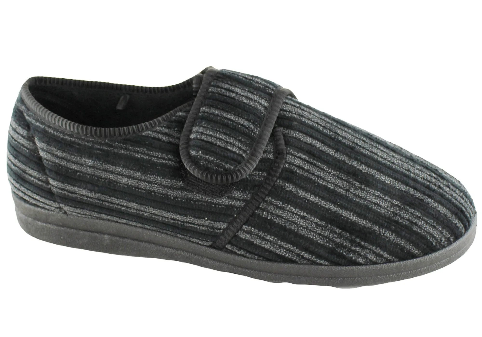 Grosby Thurston Mens Adjustable Strap Indoor Slippers