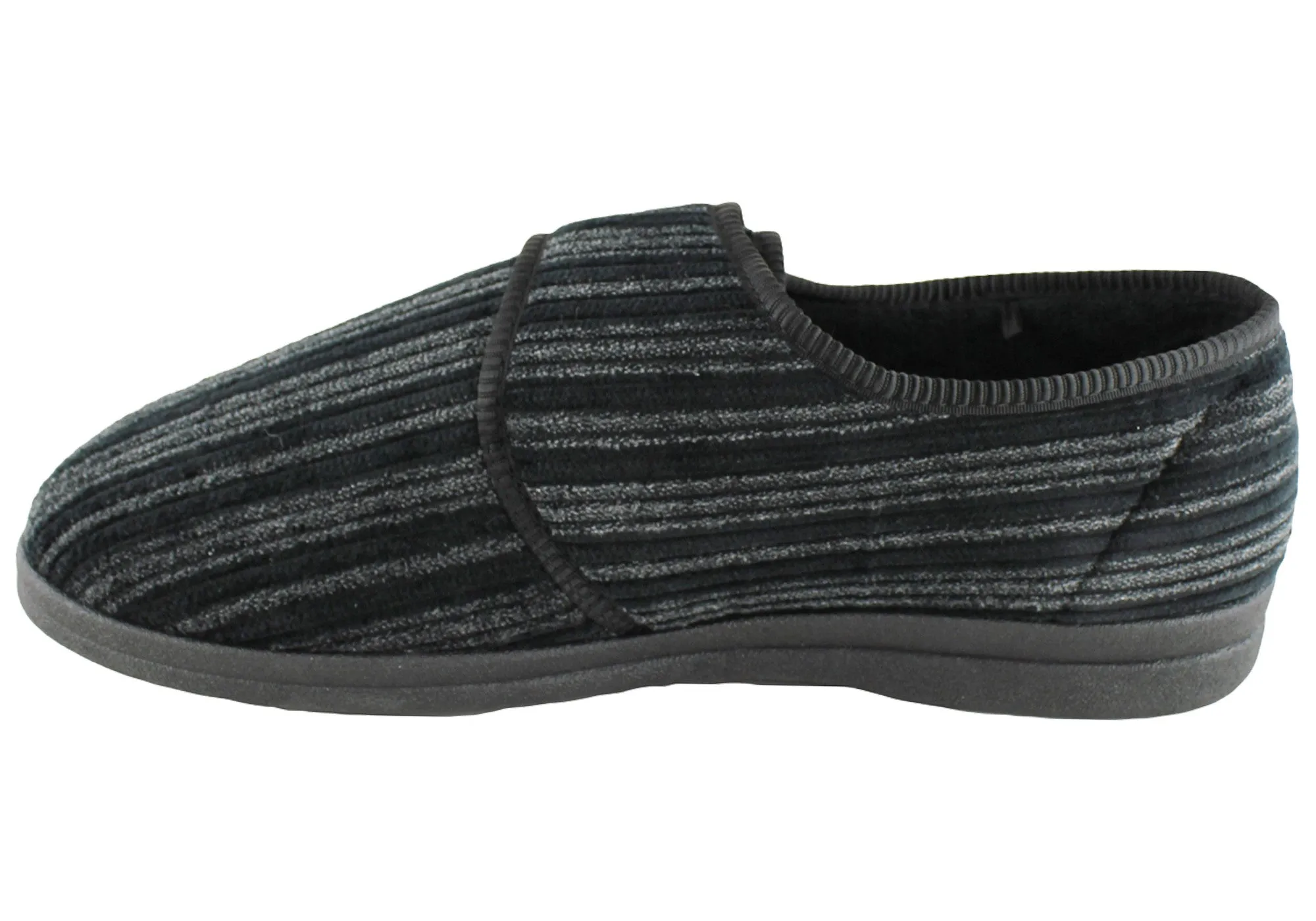 Grosby Thurston Mens Adjustable Strap Indoor Slippers