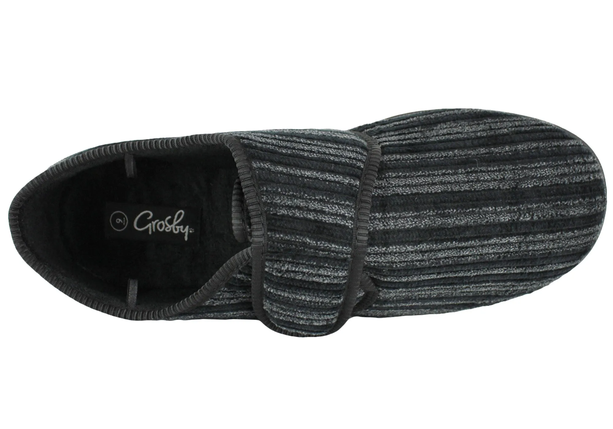 Grosby Thurston Mens Adjustable Strap Indoor Slippers