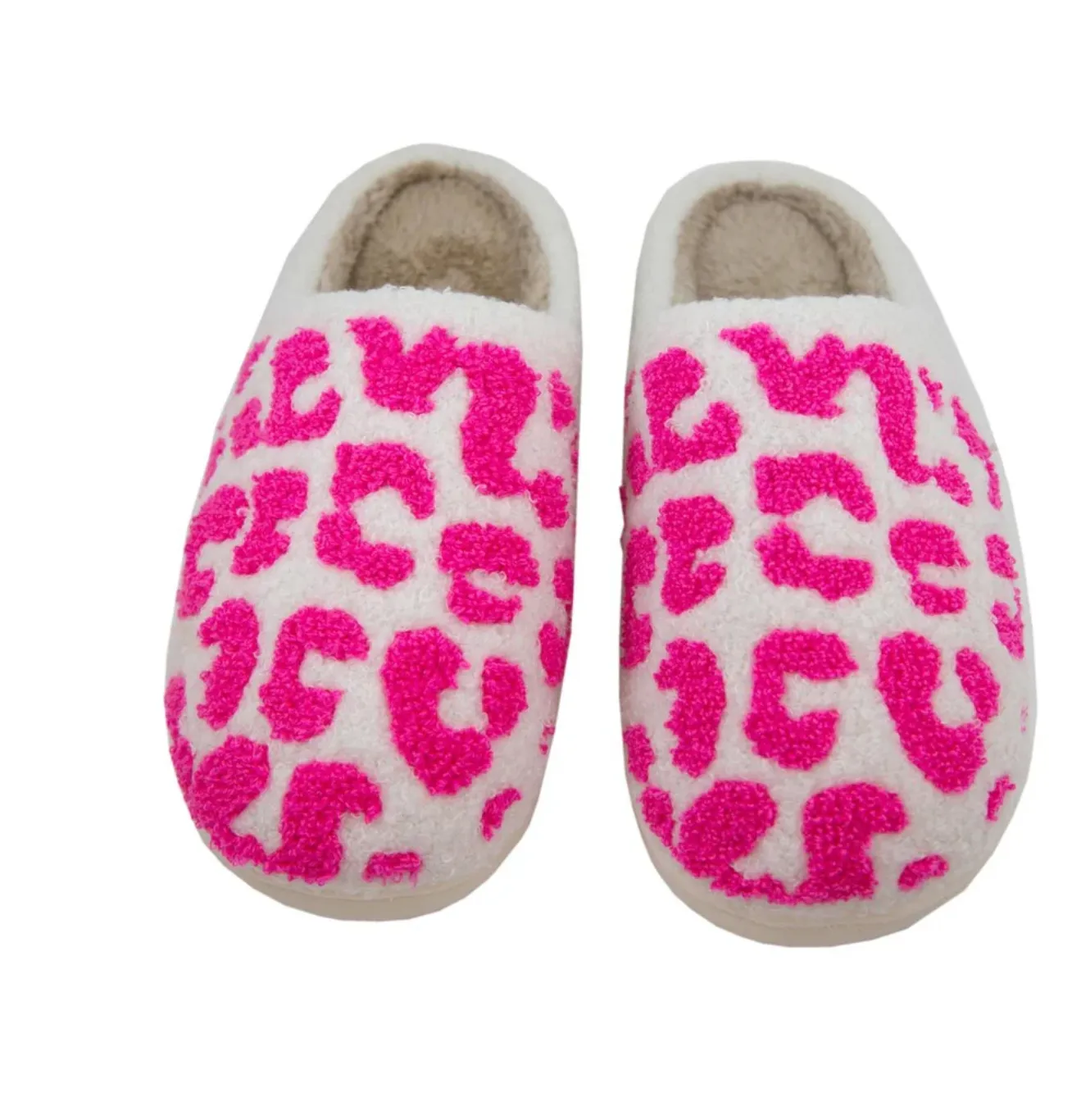 Hot Pink Leopard Slippers