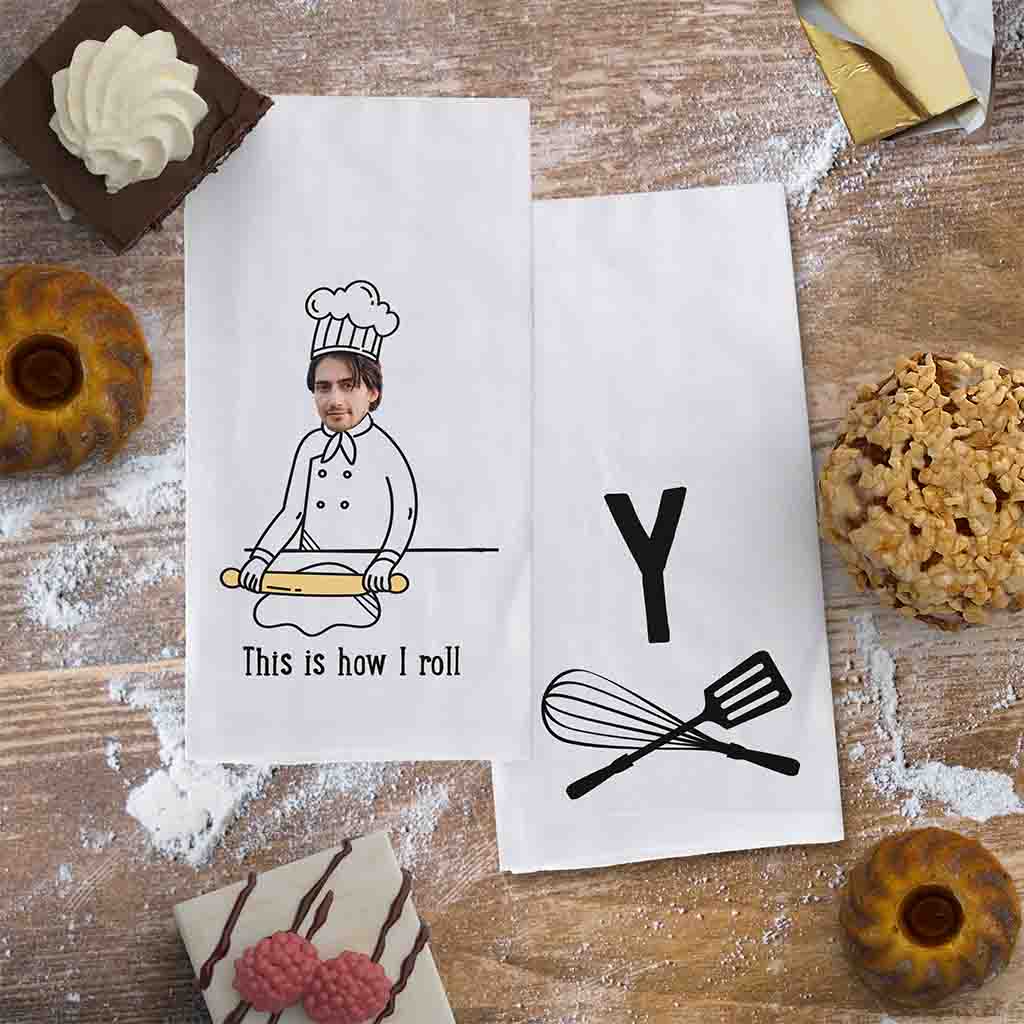 Humorous Custom Printed Kitchen Towels for the Baker