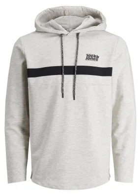 Jack & Jones Core Loop Overhead Sweat Hoodie White Melange