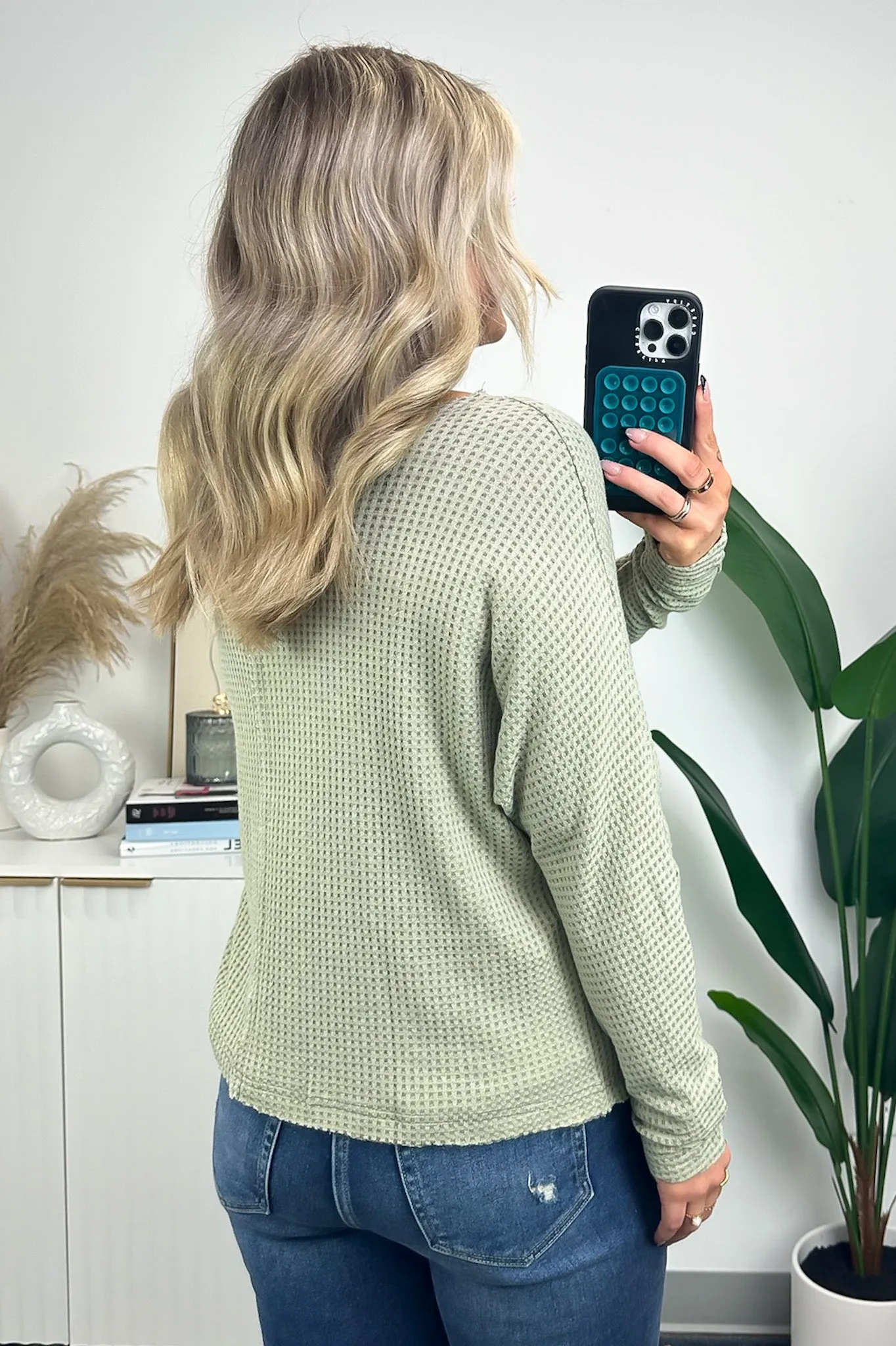 Jakota Split Neck Thermal Top - FINAL SALE