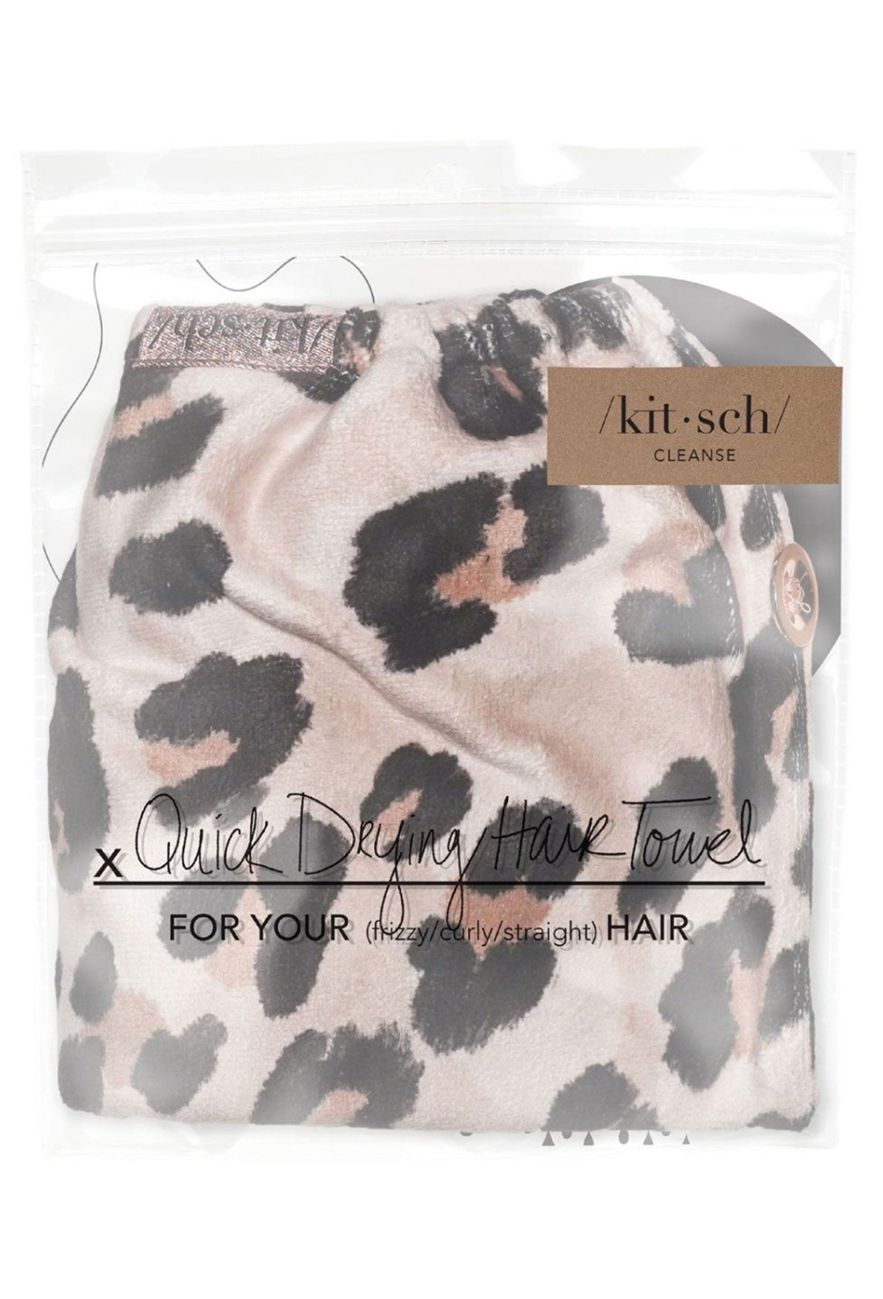 Kitsch Microfiber Hair Towel in Leopard