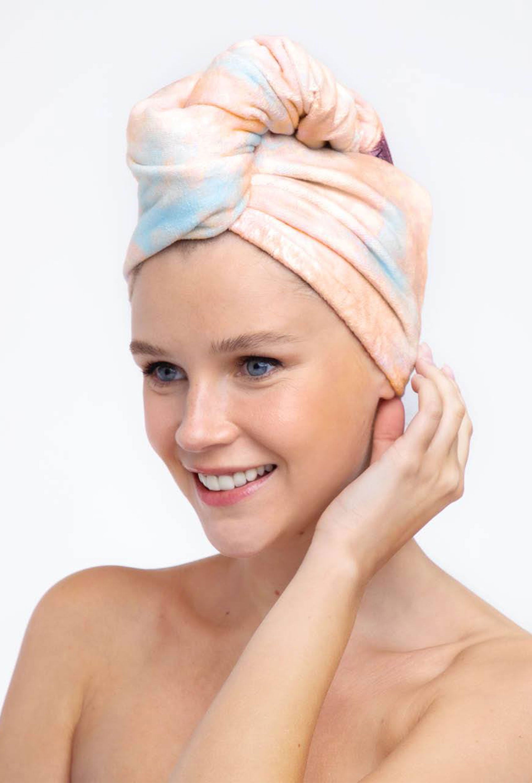 Kitsch Microfiber Hair Towel in Sunset Tie Dye